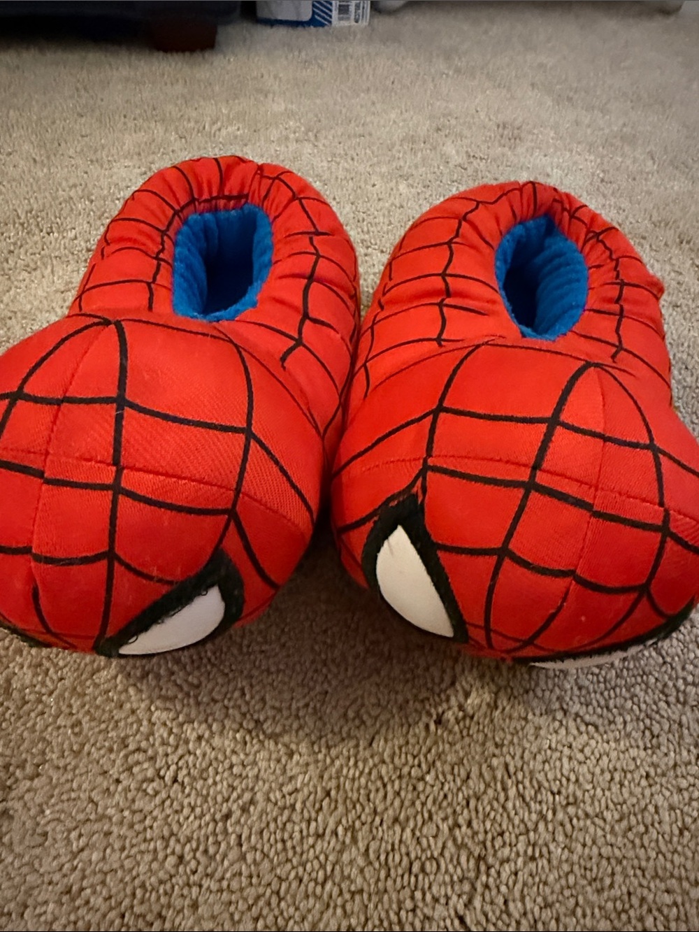 Kids Spider-Themed Red One Piece Slippers